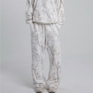 Elegant Women's Cream and Gray Flare Pants